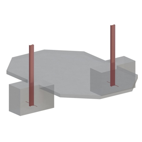 Pool NEMO 4.3 x 3 - H.1.31 m, hellblau, mit Stahlprofilen zum Einbetonieren