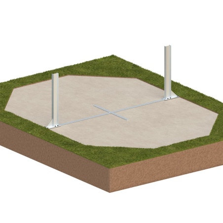 Pool NEMO 5.79 x 3.49 - H.1.45 m, hellblau, auf Rahmen - ohne Betonieren