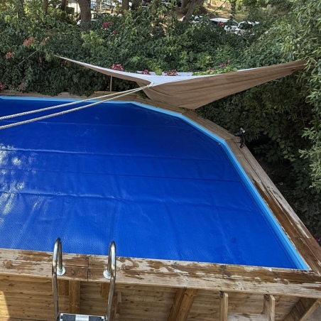 Sommerabdeckung aus Luftpolsterfolie 7.97 x 3.82 m für Pool BAS7309