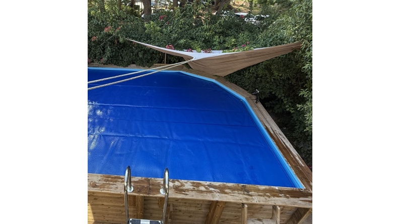 Sommerabdeckung aus Luftpolsterfolie 6.77 x 3.44 m für Pool BAS7305