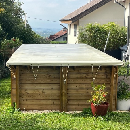 Winterabdeckung  4.61 x 3.01 m für Pool BAS7306