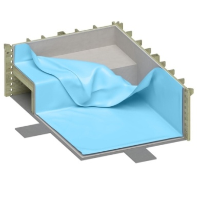 Liner 0.75 mm, hellblau, für Pool AQUA mit Strandbereich BAS7307