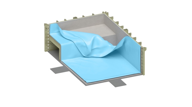 Liner 0.75 mm, hellblau, für Pool AQUA mit Strandbereich BAS7307