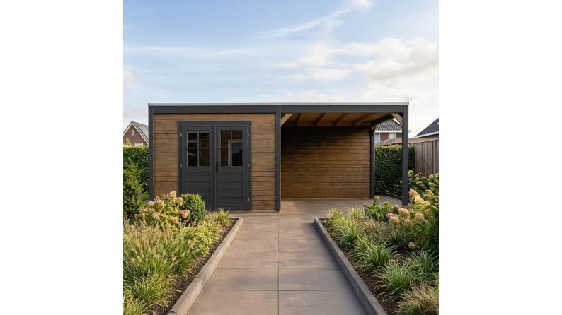 Gartenhaus, Gerätehaus Sora 6.06x3.09m - 18.73m2 - 28mm - Imprägniert