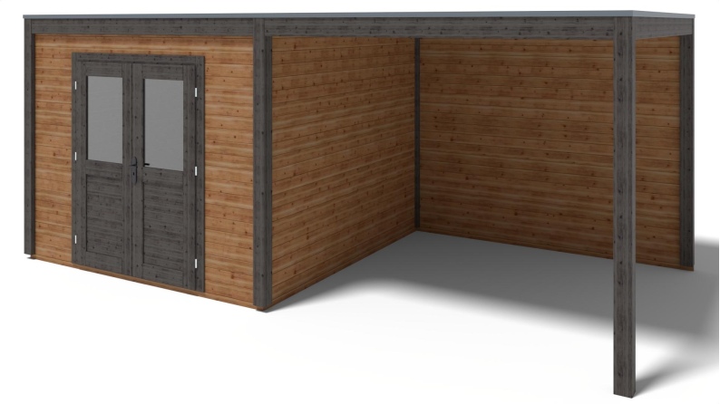 Gartenhaus, Gerätehaus Sora 6.06x3.09m - 18.73m2 - 28mm - Imprägniert