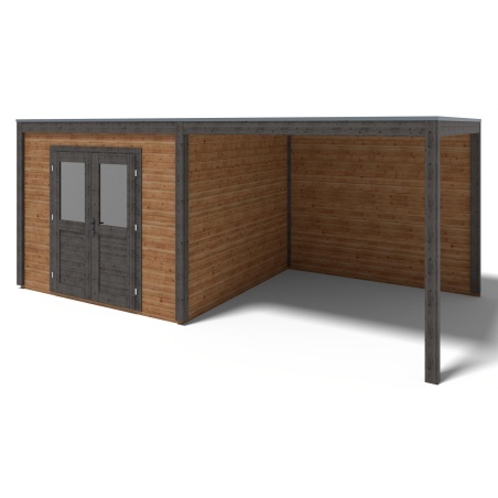 Gartenhaus, Gerätehaus Sora 6.06x3.09m - 18.73m2 - 28mm - Imprägniert