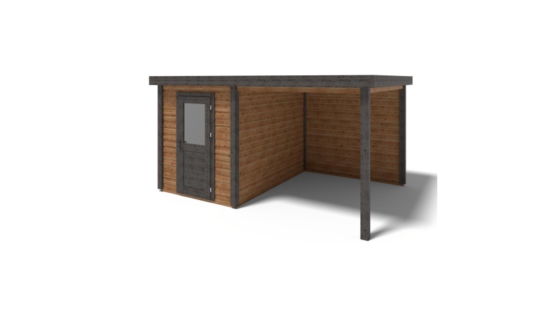 Gartenhaus, Gerätehaus Vala 4.56x3.09m - 14.09m2 - 28mm - Imprägniert