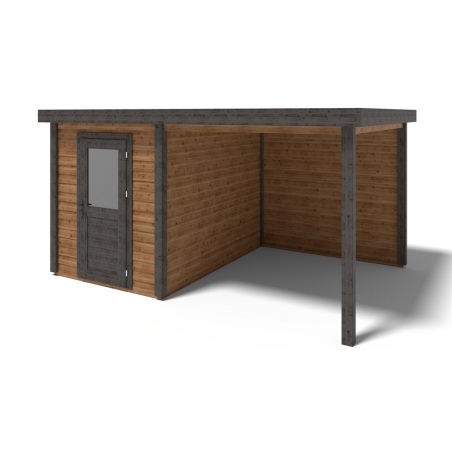 Gartenhaus, Gerätehaus Vala 4.56x3.09m - 14.09m2 - 28mm - Imprägniert