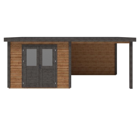 Gartenhaus, Gerätehaus Aura 6.06x2.59m - 15.69m2 - 28mm - Imprägniert