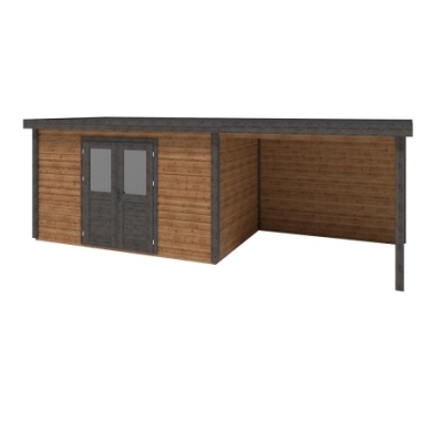 Gartenhaus, Gerätehaus Freya 6.56x2.59m - 16.99m2 - 28mm - Imprägniert