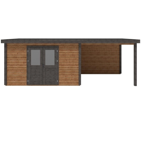 Gartenhaus, Gerätehaus Freya 6.56x2.59m - 16.99m2 - 28mm - Imprägniert