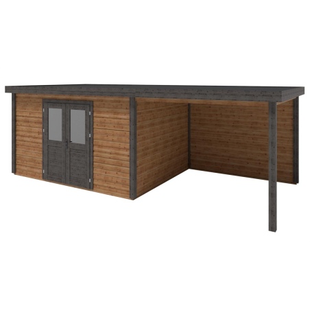 Gartenhaus, Gerätehaus Freya 6.56x3.09m - 20.27m2 - 28mm - Imprägniert