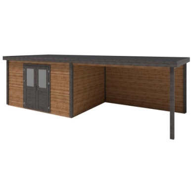 Gartenhaus, Gerätehaus Freya 7.06x3.09m - 21.81m2 - 28mm - Imprägniert