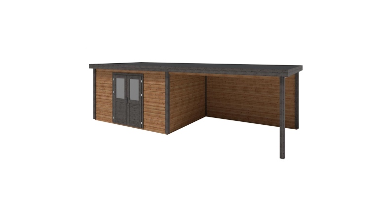 Gartenhaus, Gerätehaus Freya 7.06x3.09m - 21.81m2 - 28mm - Imprägniert