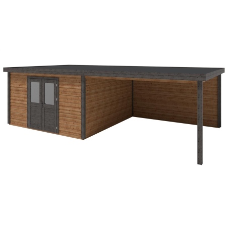 Gartenhaus, Gerätehaus Freya 8.06x4.09m - 32.96m2 - 28mm - Imprägniert