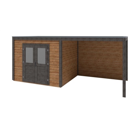 Gartenhaus, Gerätehaus Sora 6.06x2.59m - 15.7m2 - 28mm - Imprägniert