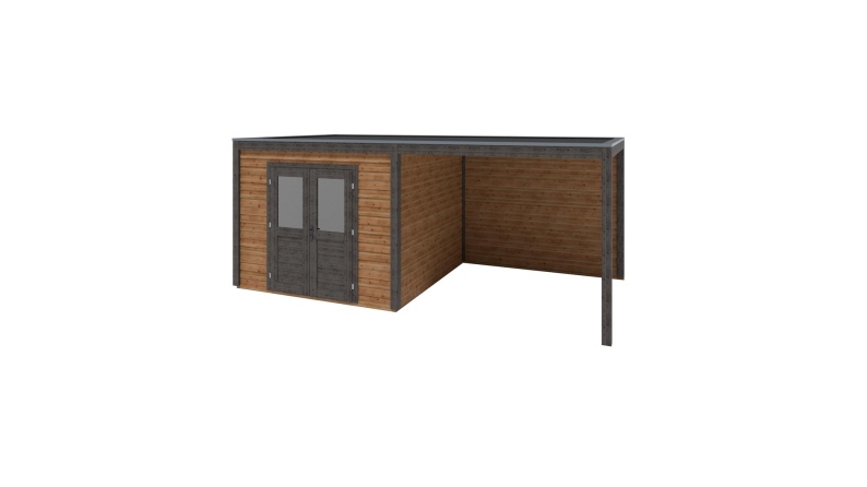 Gartenhaus, Gerätehaus Sora 6.06x3.09m - 18.73m2 - 28mm - Imprägniert