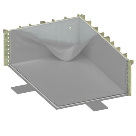 Pool NEMO 4.3 x 3 - H.1.31 m, grau, mit Stahlprofilen zum Einbetonieren