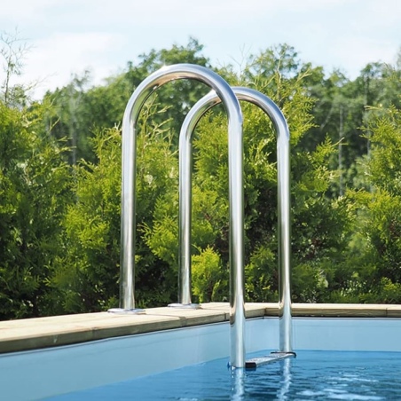 Pool NEMO 4.3 x 3 - H.1.31 m, grau, auf Rahmen - ohne Betonieren