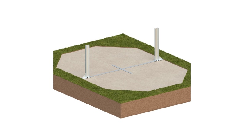 Pool NEMO 4.3 x 3 - H.1.31 m, sandfarben, auf Rahmen - ohne Betonieren