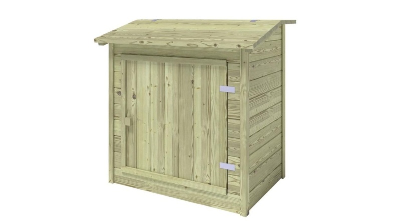 Holzschrank für Poolfilteranlage 1.2 x 0.84 – H.1.16 m. Imprägniert