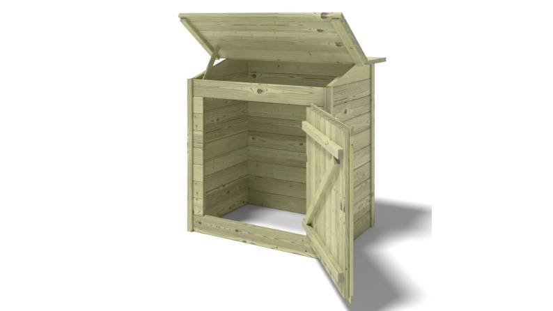 Holzschrank für Poolfilteranlage 1.2 x 0.84 – H.1.16 m. Imprägniert