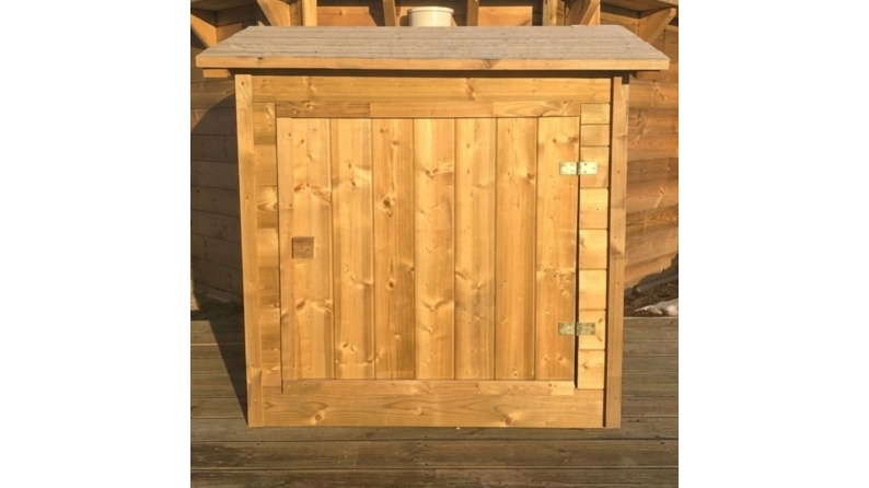 Holzschrank für Poolfilteranlage 1.2 x 0.84 – H.1.16 m. Imprägniert