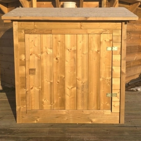 Holzschrank für Poolfilteranlage 1.2 x 0.84 – H.1.16 m. Imprägniert
