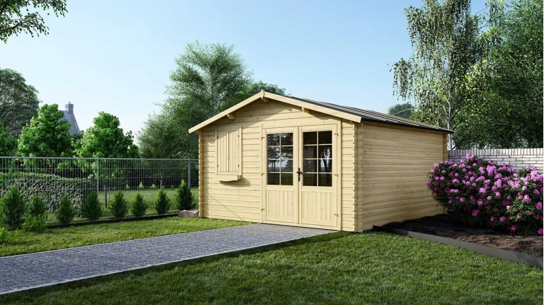 Gartenhaus, Gerätehaus 16m2 - 4x4m - 28mm