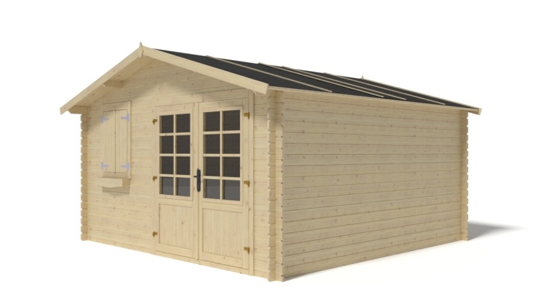 Gartenhaus, Gerätehaus 16m2 - 4x4m - 28mm