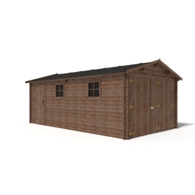 Autogarage aus Holz - 21m2 - 3.5x6m - 28mm - Imprägniert