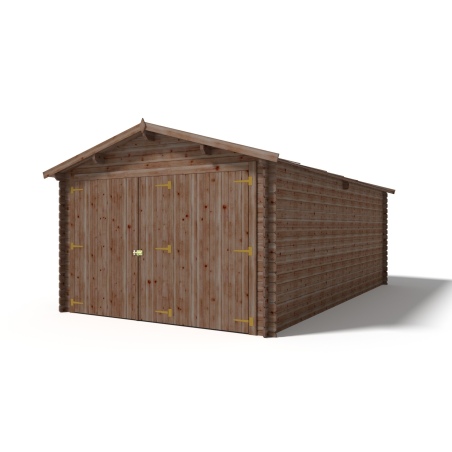 Autogarage aus Holz - 21m2 - 3.5x6m - 28mm - Imprägniert