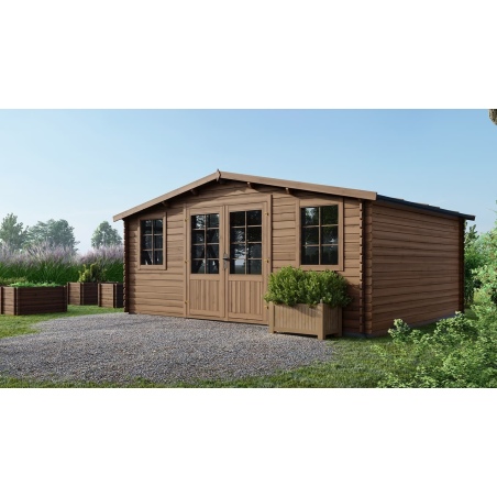 Gartenhaus, Gerätehaus 20m2 - 5x4m - 28mm - Imprägniert