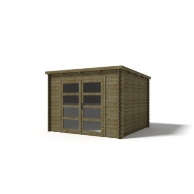 Gartenhaus, Gerätehaus 9m2 - 3x3m - 28mm - Imprägniert
