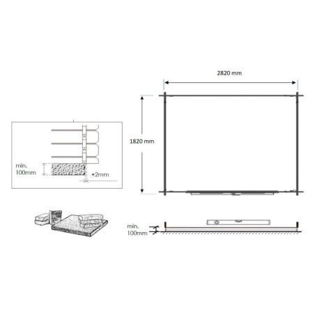 Gartenhaus, Gerätehaus 6m2 - 3x2m - 28mm
