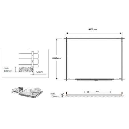 Gartenhaus, Gerätehaus 25m2 - 5x5m - 40mm