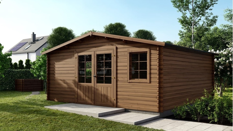 Gartenhaus, Gerätehaus 25m2 - 5x5m - 28mm - Imprägniert