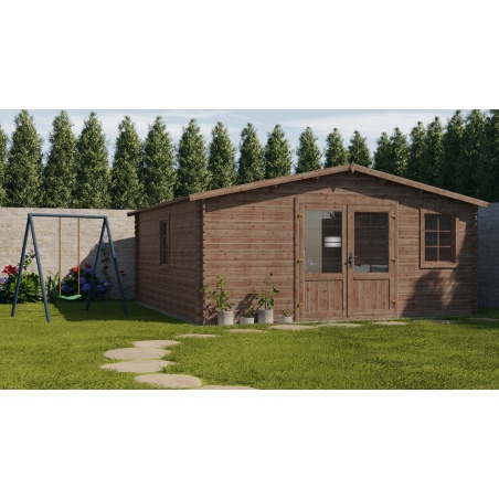 Gartenhaus, Gerätehaus 25m2 - 5x5m - 28mm - Imprägniert