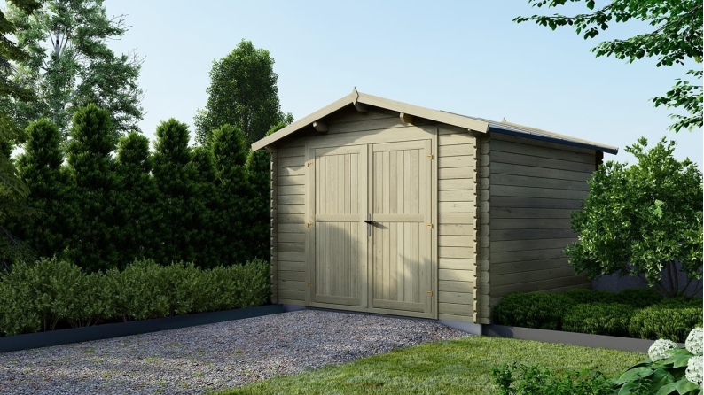 Gartenhaus, Gerätehaus 9m2 - 3x3m - 28mm - Imprägniert