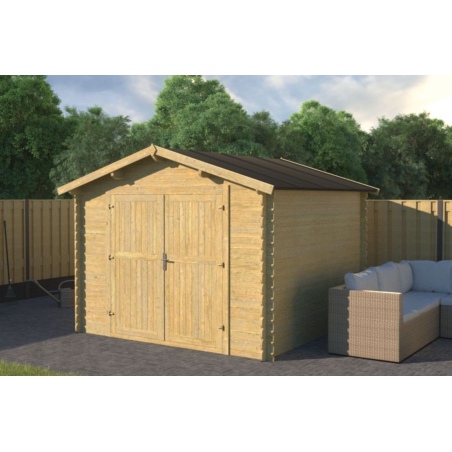 Gartenhaus, Gerätehaus 9m2 - 3x3m - 28mm - Imprägniert