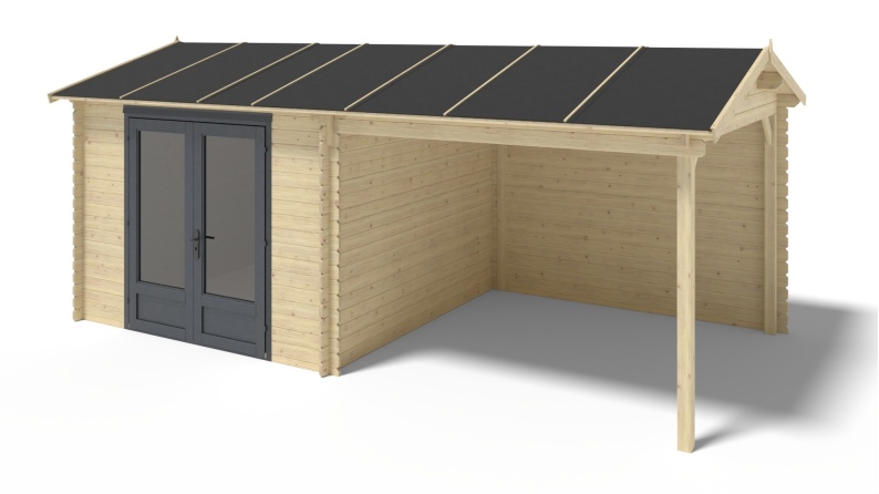 Gartenhaus, Gerätehaus 17.4m2 - 5.79x3m - 28mm