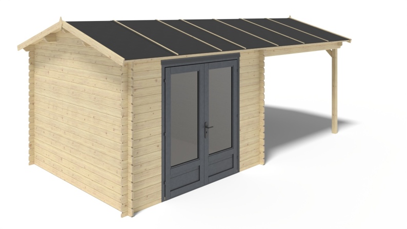 Gartenhaus, Gerätehaus 17.4m2 - 5.79x3m - 28mm