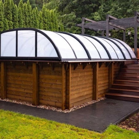 Poolüberdachungen Horizon - 7.03x3.36 m - 8 mm Hohlkammer-Polycarbonat - für pool BAS7307