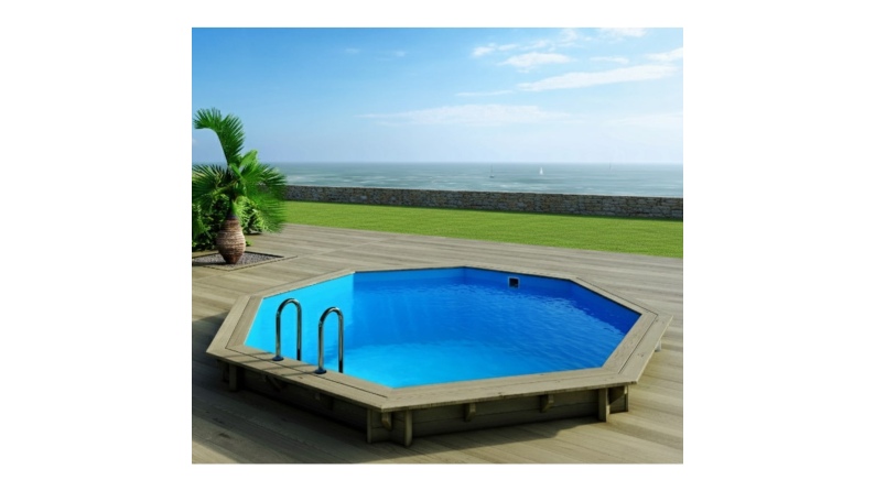 Pool Verona 4.72 x 4.72 - H.1.2 m, hellblau, freistehend - ohne Betonieren