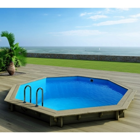 Pool Verona 4.72 x 4.72 - H.1.2 m, hellblau, freistehend - ohne Betonieren