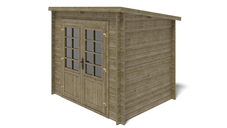 Gartenhaus, Gerätehaus 5m2 - 2.5x2m - 28mm - Imprägniert