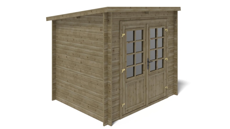 Gartenhaus, Gerätehaus 5m2 - 2.5x2m - 28mm - Imprägniert