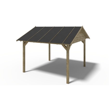 Gartenlaube Gartenpavillon 4.04x4.04m mit Paneelen - Imprägniert