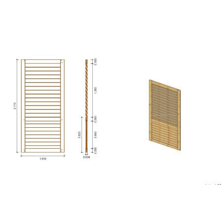 Gartenlaube Gartenpavillon 4.04x4.04m mit Paneelen - Imprägniert