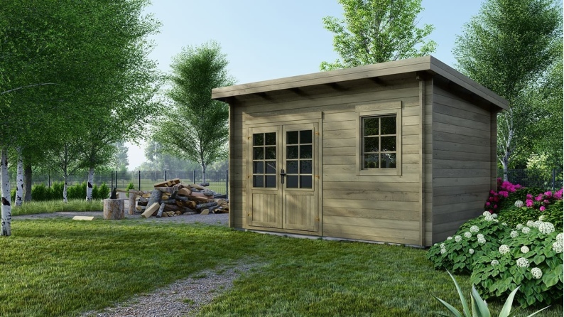 Gartenhaus, Gerätehaus 12m2 - 4x3m - 40mm - Imprägniert